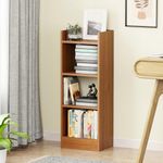 Lukzer 3 Layer Engineered Wood Multipurpose Rack Bookshelf Storage Organizer Stand (MR-010/Oak Brown/90x33x24cm)