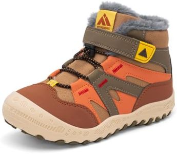Mishansha Kids Hiking Boots Winter Snow Boys Girls Brown 8 Toddler