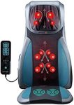 HOMASA Massage Seat Cushion Massage Chair Pad Neck & Back Massager Shiatsu With Heat Deep-Kneading Nodes Blue