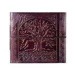 Paper High Large Tree Of Life Embossed Leather Photo Album - to fit 120 6x4 or 60 7x5 Photos - 24 x 26 cm - Fair Trade & Handmade - Photography Gifts