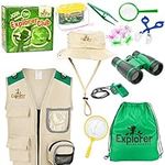 Cheerful Children Toys Kids Explorer Kit Bug Hunting Kit Explorer Costume includes Explorer Hat Cargo Vest - 3-7 year old boys girls Outdoor Backyard Safari Nature Zoo Keeper STEM Educational Toys