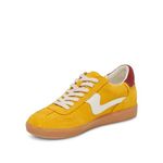 Dolce Vita Women's Notice Sneaker, Mustard Suede, 7.5