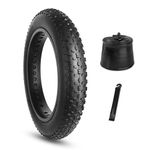 Hycline Fat Bike Tires Set,20x4.0 Inch Folding Replacement Electric Bicycle Tires Plus Bike Tubes and Tire Levers Compatible Wide Mountain Snow Bike（1 Pair）