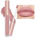 Nude Matte Lipstick, Lip Gloss Liquid Lipsticks Long Lasting Waterproof Non Stick Cup Moisturizing Velvet Pink Smooth Lip Stain for Women Makeup