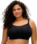 Elomi Women's Downtime Non-Wired and Wireless Bralette, Black, 40J