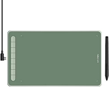 XP-Pen Deco L 10x6 inch Graphic Tablet with Battery-Free X3 Chip Stylus and 8 Shortcut Keys Compatible with Chrome, Windows, Linux, Mac, and Android(Green)
