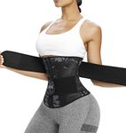 ANGOOL Neopren Waist Trainer for Women,Workout Trimmer Belt Sauna Sweat Corset Cincher with Zipper L Camo