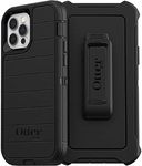 OtterBox iPhone 12 & iPhone 12 Pro Defender Series Case - Black, Rugged & Durable, with Port Protection, Includes Holster Clip Kickstand