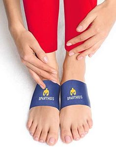 Sparthos Arch Support Sleeve - Plantar Fasciitis Support Brace - Foot Feet Brace, Ankle Pain Relief, Night Splint - Dr Sock Docsocks Soothers Supports - Mens and Womens (Blue-S)