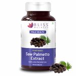 Bliss Welness Saw Palmetto Extract 800 MG | Hair Growth Prostate Health Support Urinary Tract Function Prevent Hair Fall Ayurvedic DHT Blocker Health Supplement - 60 Veg Tablets