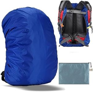 Gryps Waterproof Backpack Rain Cover with Adjustable Anti Slip Buckle Strap & Sliver Coating Reinforced Inner Layer for Camping, Hiking, Traveling, Hunting, Biking and More, 60-70L(Sapphire Blue)