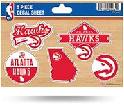 Rico Industries NBA Atlanta Hawks 5-Piece Die-Cut Decal Sheet