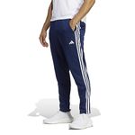 adidas Men's Train Essentials 3-Stripes Training Pants, Dark Blue/White, S