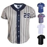 Met-X Baseball XX Large, 100% Polyester Stretchable Men's Clothing, Sublimation Print Top Button Personalized Stripe Jersey Short Sleeve Shirt, Sports Wear (Sand Grey-2XL)