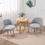 QIHANG-UK 2 Pcs Modern Fabric Armch