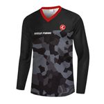 UGLY FROG Mens Outdoor Sports Long Sleeve Cycling MTB Jerseys Downhill Jerseys Mountain Bike Clothing Downhill Shirt Black Camouflage