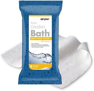 Stryker - Sage Comfort Bath Cleansing Washcloths - 6 Packages, 48 Cloths - Fresh Scent, No-Rinse Bathing Wipes, Ultra-Soft and Heavy Weight Cloth, Hypoallergenic…