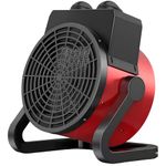 2KW Fan Heater 2in1 PTC Ceramic Space Air Warmer with Cool Air Fan mode Electric Home Office Workshop, 3' rapid heating, Three-speed mode, power adjustment, overheat Overheat protection