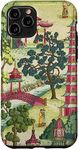 iPhone 11 Pro Cute Vintage Chinoiserie Pagoda Toile Case