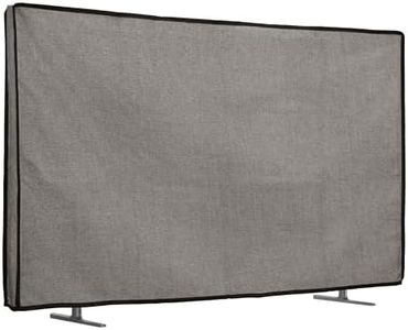 kwmobile Dust Cover for 85" TV - Linen TV Display Protector for TVs - Protect Your TV Screen - Dark Grey