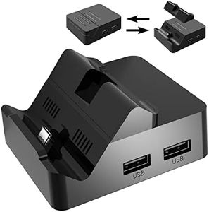 Switch Dock, Docking Station for Nintendo Switch/Switch OLED Charger, Portable Charging Stand Switch TV Dock Support 4K/ 1080P HD TV Adapter Compatible with HDMI, USB 3.0 Port,Type-C