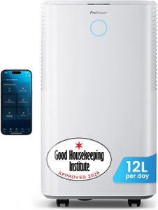 Pro Breeze 12L Dehumidifier – White, Portable Moisture Remover