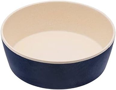 Beco Printed Bamboo Food and Water Dog Bowl Midnight Blue Large