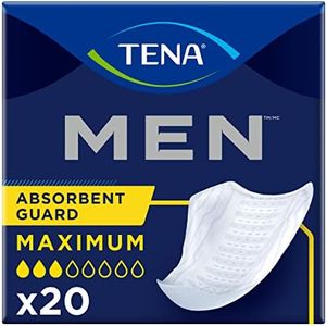 TENA 750776 Niveau d'Incontinence de niveau 2 hommes, paquet de 20