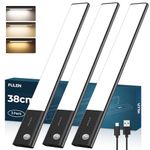 FULEN 3Pack Closet Lights Rechargeable Motion Sensor Closet Lights 4000mAh Rechargeable Battery Operated Lighting, Wireless Motion Sensor Light Indoor, 3 Colors, Dimmiable Indoor Lighting