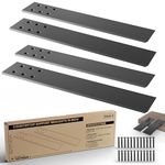 BATODA 16" Countertop Support Brackets (4 pcs) for Granite - Heavy Duty L Shelf Bracket - Wall Mounted Support for DIY Open Shelving – Knee Wall Support - Mounting Hardware Included ( Pack 4 )