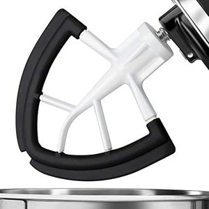 Flex Edge Beater for KitchenAid,Mixer Attachement Compatible With KitchenAid,Mixer Accessory,Fits Tilt-Head Stand Bowls For 4.5-5 Quart Bowls,Beater With Silicone Edges,Black
