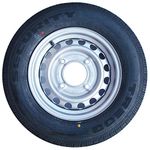 165R13C 96/94R 165 x 13 inch 8 ply trailer tyre on 4 stud 5.5 inch PCD rim Pt no. LMX318