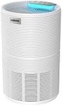 Lenoxx Air Purifier for Home & Office - CADR 170m³/h, 4 Fan Speeds, Sleep Mode, 7 Colour-Changing Lights, 2/4/8-hour Timer, Fan Speed Memory - 20m² Area Coverage, Pre Filter + HEPA + Activated Carbon