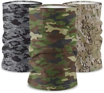 KOOLGATOR Cooling Neck Gaiter – Lightweight Face & Neck Protection with SPF 50 and Chemical-Free Comfort great for Hiking, Outdoor Adventures & Summer Sports, Camo Variety, 3 Pack
