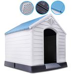 MEDIUM/LARGE OUTDOOR INDOOR GARDEN PET STRONG DOG ANIMAL SHELTER PLASTIC KENNEL HOUSE (LARGE)