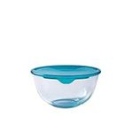 Pyrex Microwave Safe Classic Round Glass Dish Plastic Lid 1.0 Litre Blue (Pack of 2)