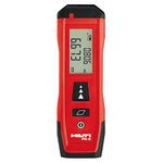 Hilti PD-S Laser Distance Meter, Easy-to-use Laser Measure for Distance and Area up to 200 ft, Easily Measure Distances and Heights That a Tape Measure Can't, Batteries Included (2190183)