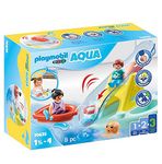 Playmobil 70635 1.2.3 AQUA Water Seesaw with Boat, educational toy, indoor and outdoor water toy, exciting and fun water play, fun imaginative role-play, playset suitable for children ages 1.5+