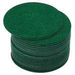 PATIKIL 3 Inch Diameter Lamp Base Felt, 20Pack 2mm Thickness Round Soft Adhesive Non-slip Anti-scratch Backed Felt for Lamp Furniture DIY Craft, Dark Green