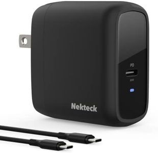 Nekteck 65W USB C Charger GaN II with 6.6ft Cable, PD 3.0 PPS [USB-IF Certified] Fast Foldable Small USB C Wall Charger Compatible with iPhone15, MacBook Air/Pro, iPad Air/Pro,Galaxy S21/S20 and More