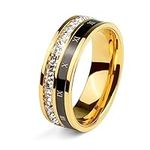 18K Gold Plated Roman Numeral Cubic