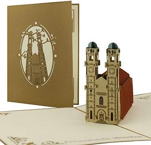 Vale para regalar de viaje a Múnich, excursión de Múnich, Iglesia de la señora Múnich, souvenir, hermosa tarjeta desplegable A08