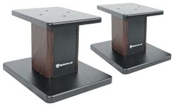 Rockville RHT8D Engineered Wood 8" Speaker Stands - Black, Includes Isolation Pads & Hardware, Load Capacity 66 lbs, Part Number RHT8D