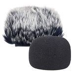 SUNMON Windscreen Deadcat and Foam Cover for DR-05X DR-05 Mic Recorders, Indoor Outdoor Microphone Wind Muff