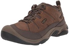 KEEN Men’s Circadia Low Height Comfortable Waterproof Hiking Shoes, Shitake/Brindle, 10 Medium US