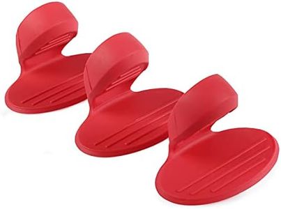 Silicone Pot Holders, YYP Silicone Heat Resistant Pot Holders, Oven Mini Mitts, Cooking Pinch Grips for Kitchen(No More Burning Your Fingers!)- Set of 3, Red