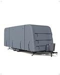 DEXSO Heavy-Duty Travel Trailer RV Cover, Extra-Thick Waterproof & Anti-UV 6 Layers Top Panel, Reinforced Windproof Camper Cover, Fits 18'-21' Motorhome, Breathable with 2 Straps & 4 Tire Covers