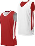 Youth Boys Reversible Mesh Performance Athletic Basketball Jerseys Blank Team Uniforms for Sports Scrimmage (1 Piece) - - M