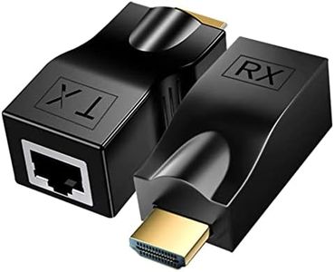 1Goal® HDMI Extender 4k Adapter Over Cat5e/6 (1pair), HDMI Repeater to RJ45 Ethernet Network Converter, 4k HD 1080p UP to 30m/98ft, for HDTV, Set-top Boxes, DVD, PS4, STB, Black