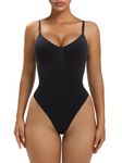 YIANNA Shapewear Tummy Control for Women with Built in Bra Seamless Sculpting Body Shaper Snatched Waist Body Suit,YA5015-Black-2XL/3XL